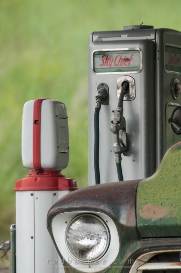 old truck at vintage gas station in the Palouse
