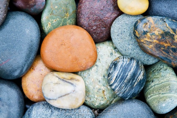 Colorful rocks on Rialto Beach