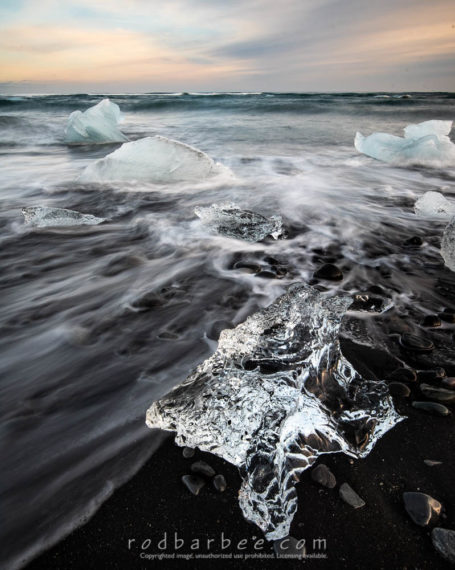 Ice beach at Jökulsárlón, Iceland